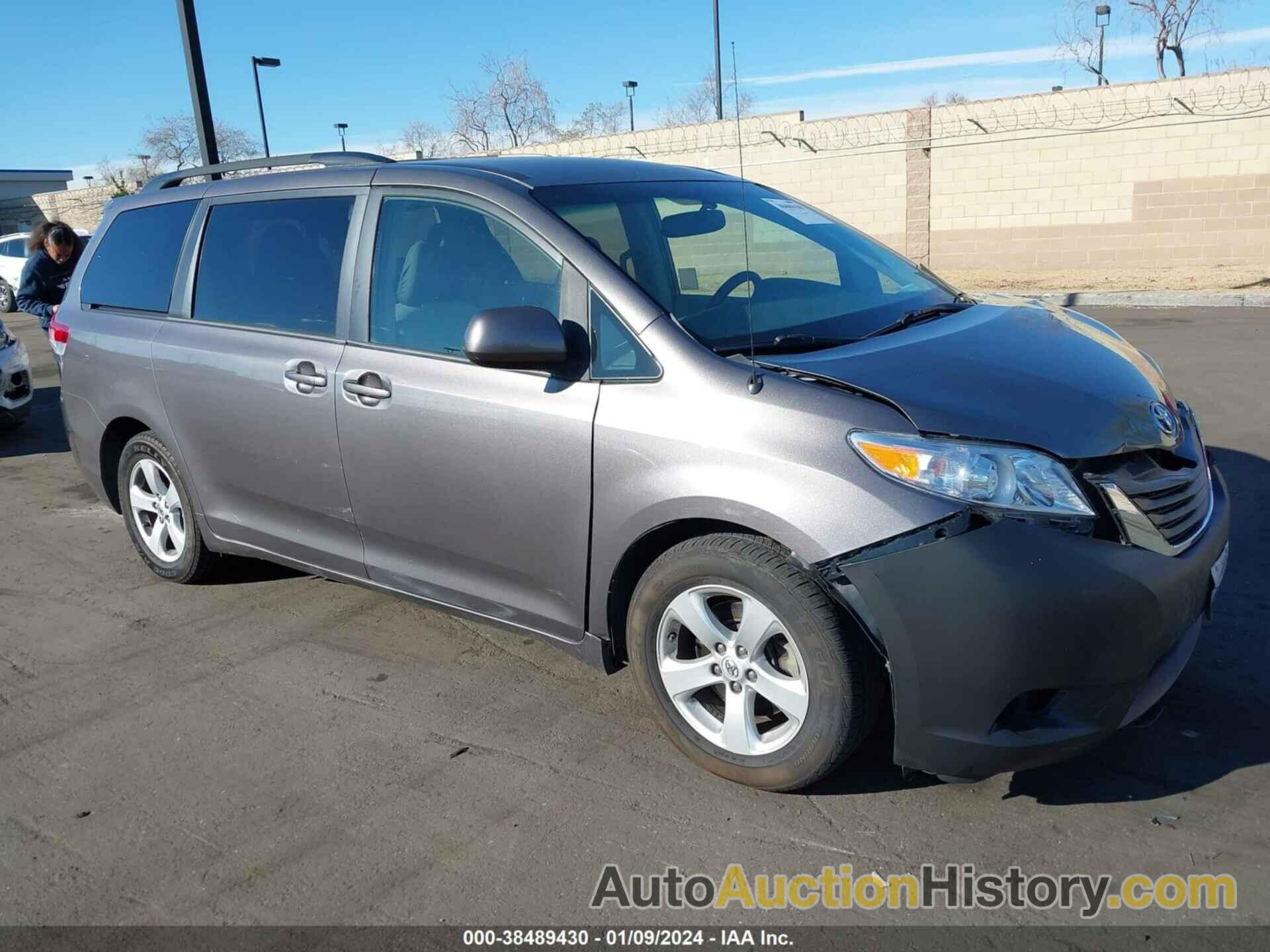 TOYOTA SIENNA LE V6 8 PASSENGER, 5TDKK3DC1ES473760