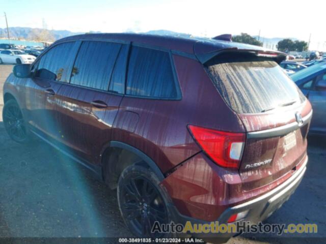 HONDA PASSPORT SPORT, 5FNYF7H27KB007497