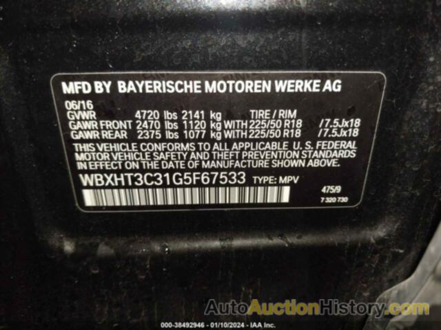BMW X1 XDRIVE28I, WBXHT3C31G5F67533