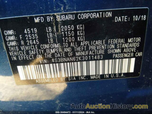 SUBARU LEGACY 2.5I LIMITED, 4S3BNAN62K3011483