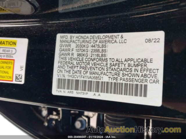 HONDA ACCORD SPORT SPECIAL EDITION, 1HGCV1F41NA068521