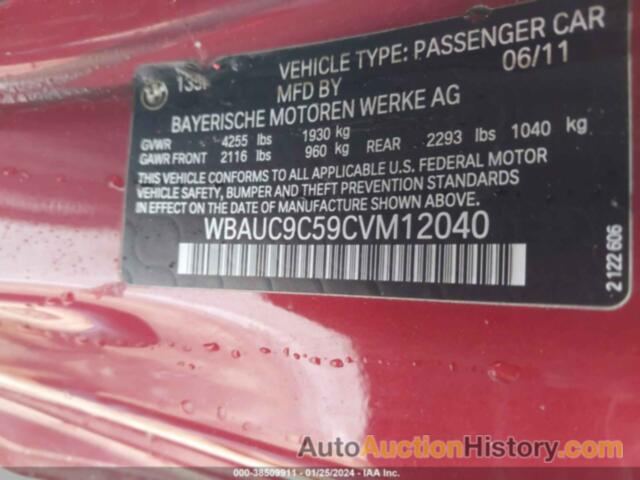 BMW 135I, WBAUC9C59CVM12040