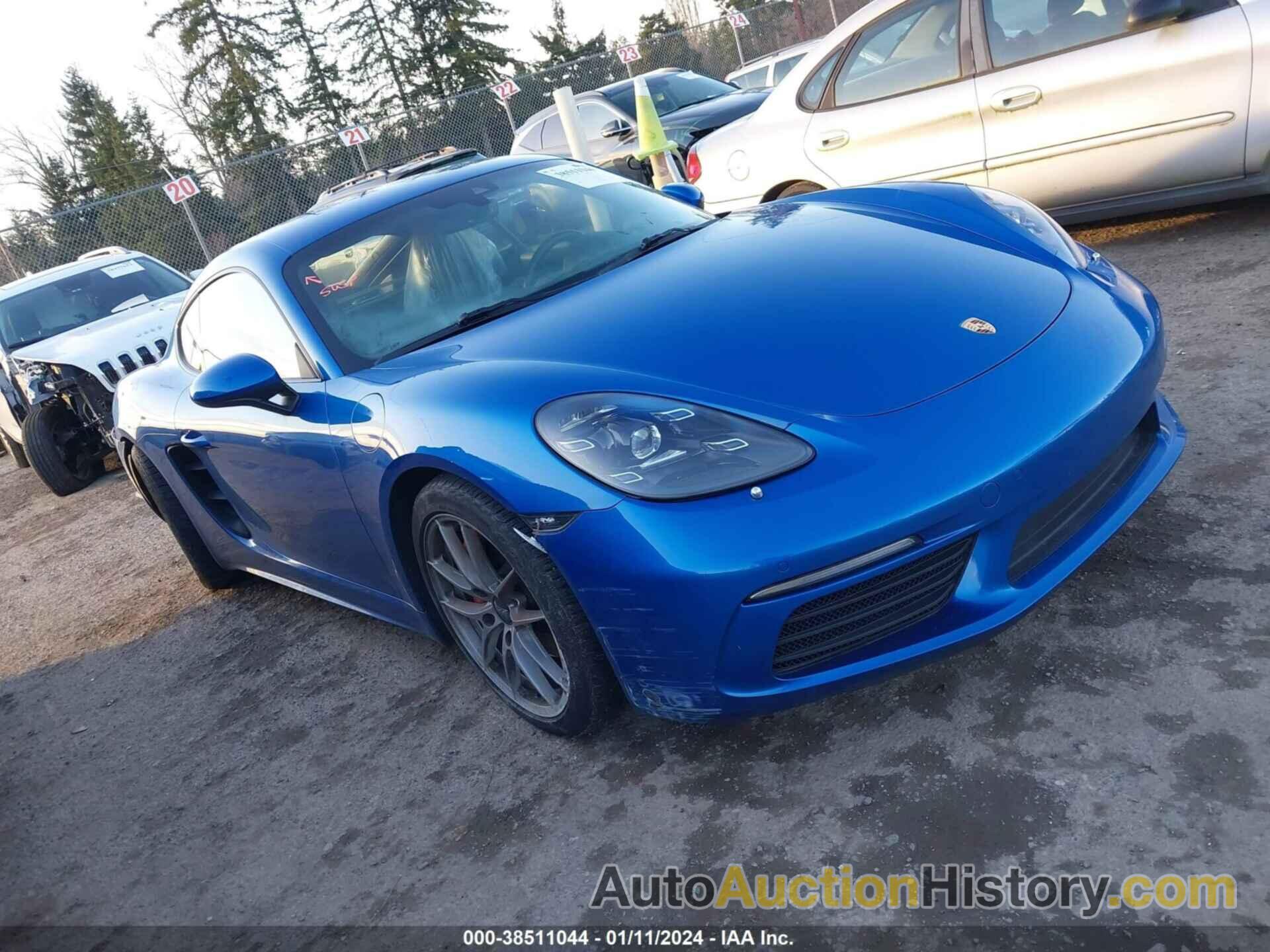 PORSCHE 718 CAYMAN S, WP0AB2A87JK279161