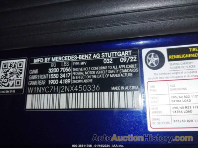 MERCEDES-BENZ AMG G 63 4MATIC, W1NYC7HJ2NX450336