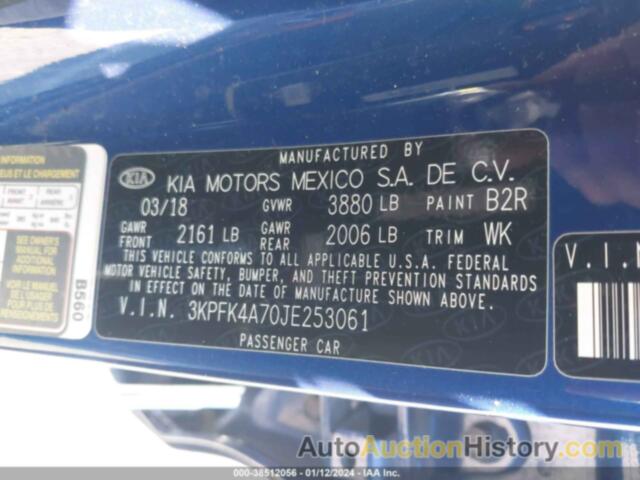 KIA FORTE LX, 3KPFK4A70JE253061