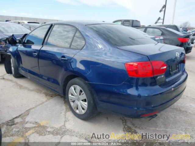 VOLKSWAGEN JETTA 2.5L SE, 3VWDX7AJ9CM125381