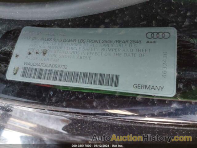 AUDI A6 2.0T PREMIUM/2.0T SPORT, WAUC8AFC6JN059732