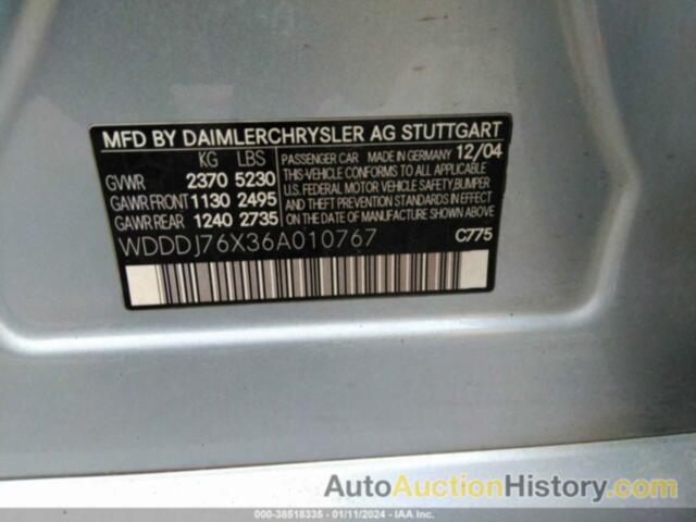 MERCEDES-BENZ CLS 55 AMG, WDDDJ76X36A010767