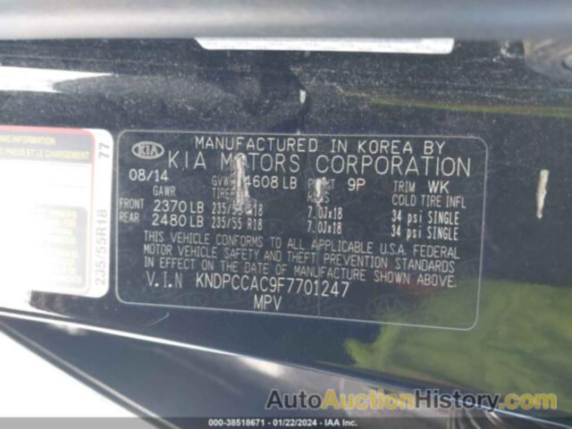 KIA SPORTAGE EX, KNDPCCAC9F7701247