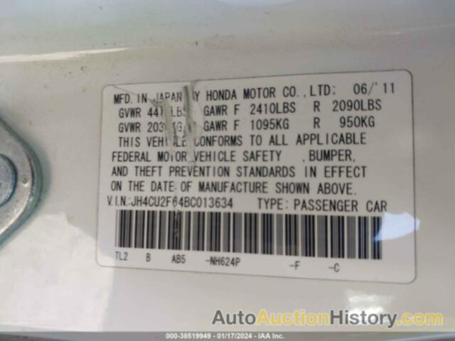 ACURA TSX 2.4, JH4CU2F64BC013634