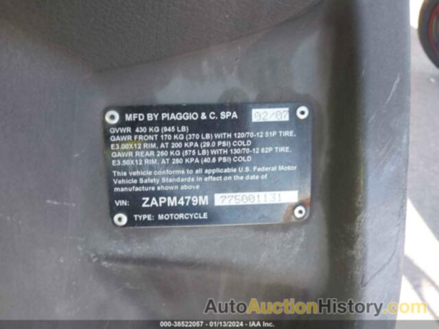 PIAGGIO MP3, ZAPM479M775001131