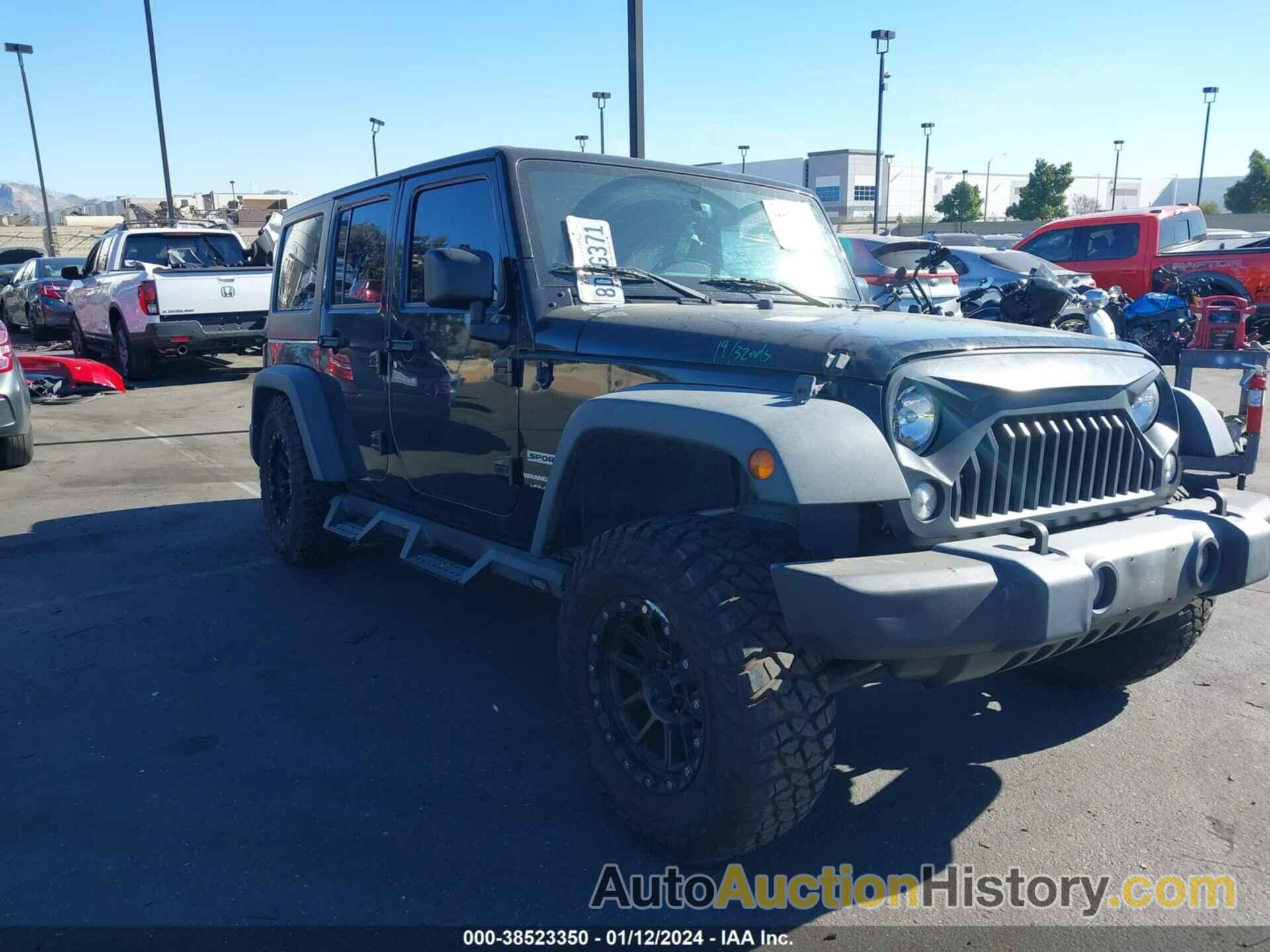 JEEP WRANGLER JK UNLIMITED SPORT S 4X4, 1C4BJWDG2JL907395