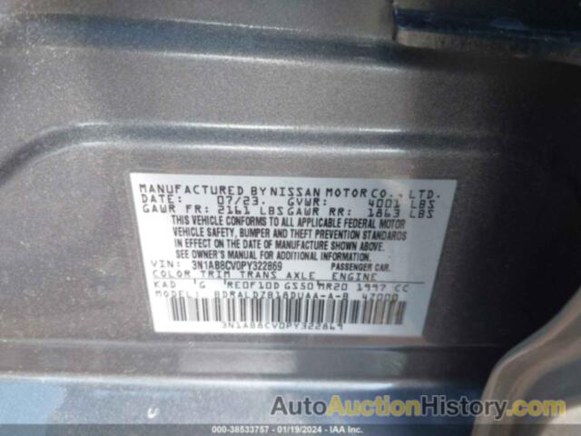 NISSAN SENTRA SV XTRONIC CVT, 3N1AB8CV0PY322869