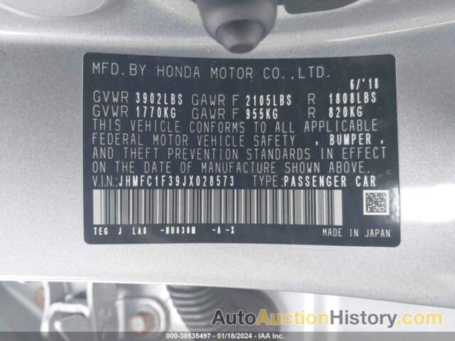 HONDA CIVIC EX-T, JHMFC1F39JX028573