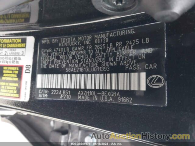 LEXUS ES 300H LUXURY, 58AE21B13LU011393