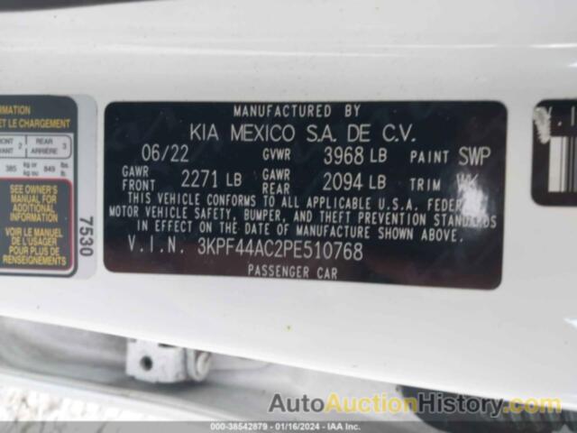 KIA FORTE GT, 3KPF44AC2PE510768