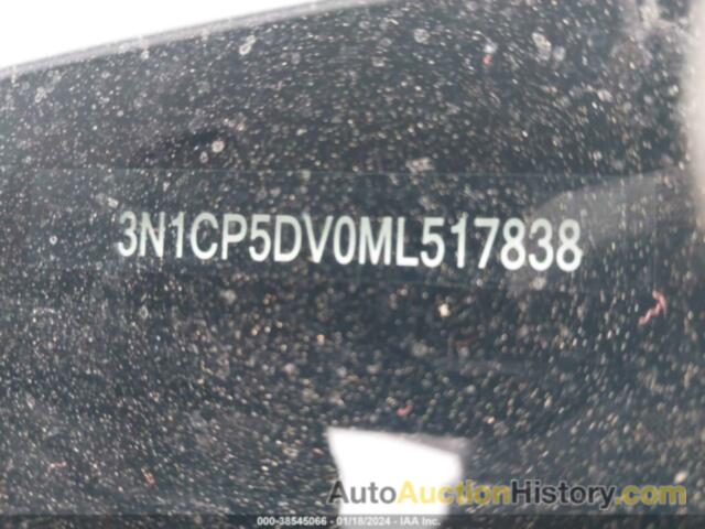 NISSAN KICKS SR XTRONIC CVT, 3N1CP5DV0ML517838