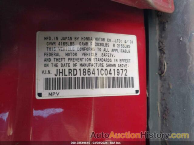 HONDA CR-V EX, JHLRD18641C041972