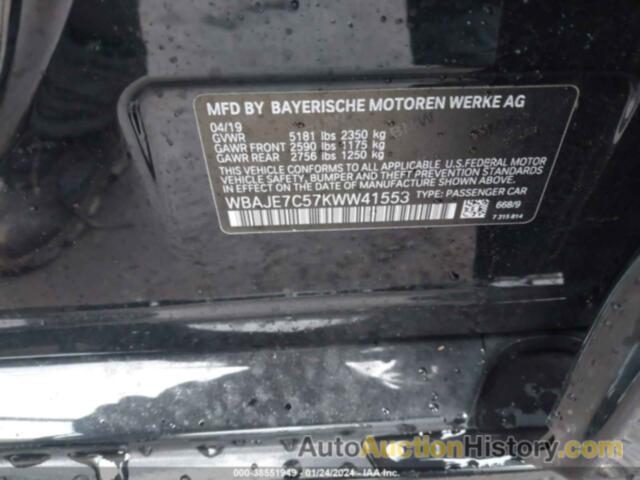 BMW 540 XI, WBAJE7C57KWW41553