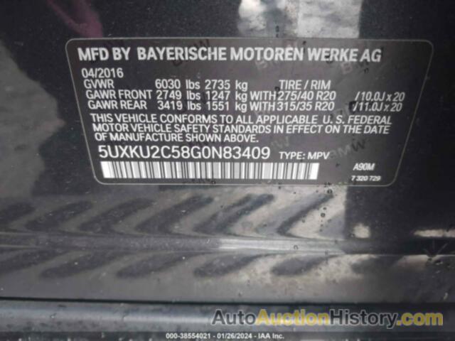 BMW X6 XDRIVE35I, 5UXKU2C58G0N83409