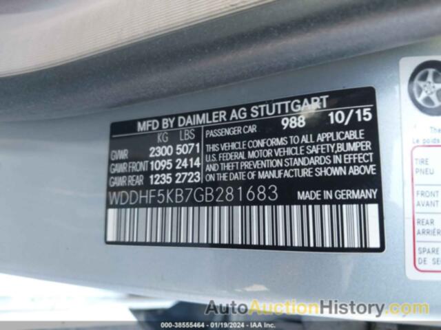 MERCEDES-BENZ E 350, WDDHF5KB7GB281683