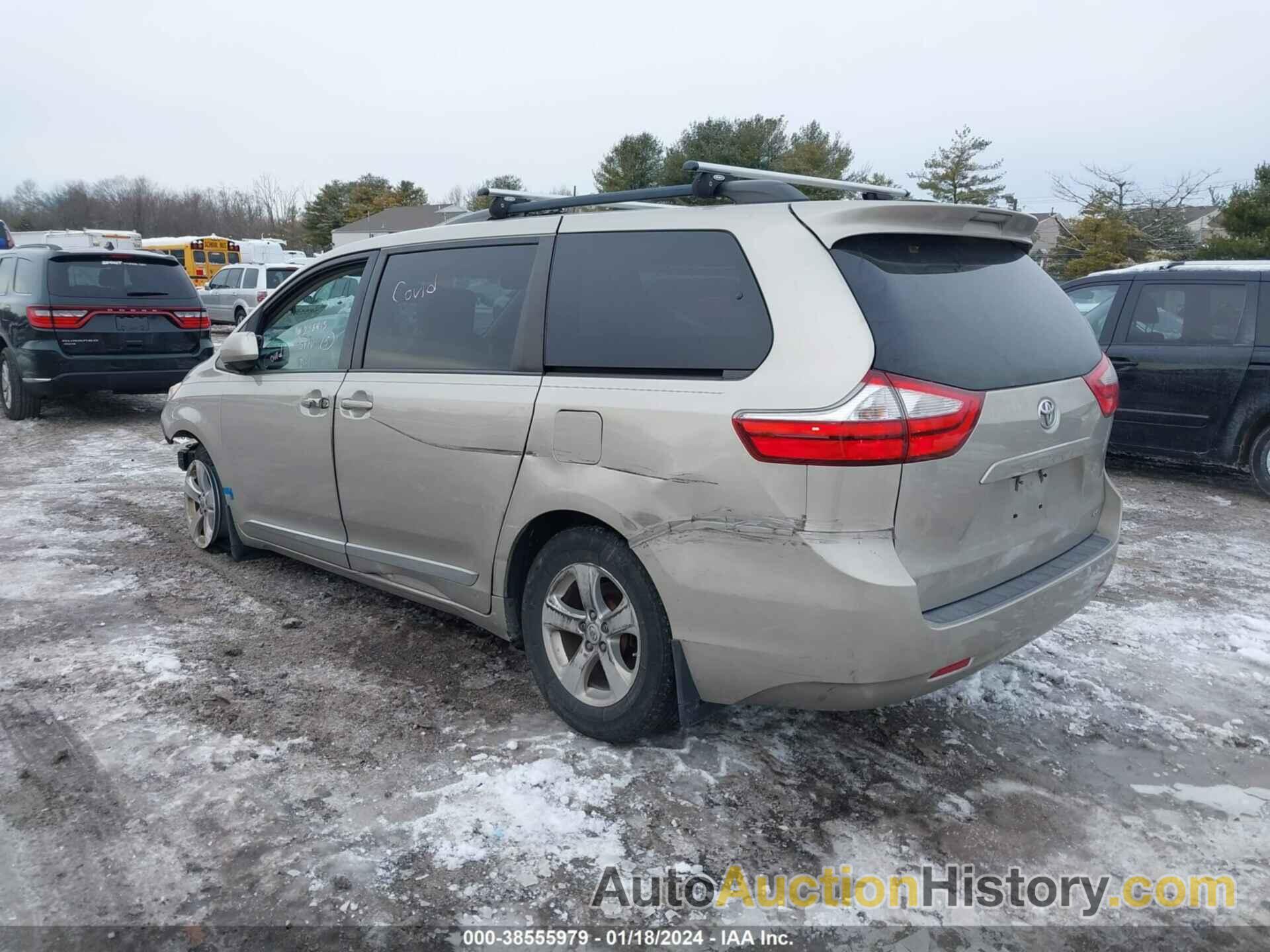 TOYOTA SIENNA LE 8 PASSENGER, 5TDKZ3DC6HS795021