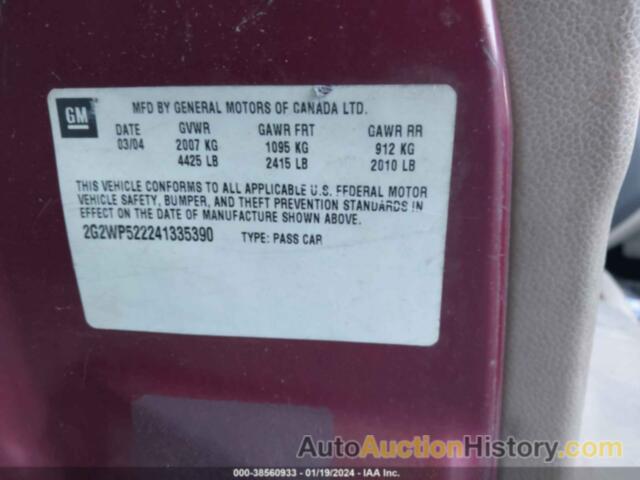 PONTIAC GRAND PRIX GT1, 2G2WP522241335390