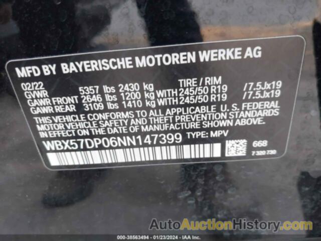 BMW X3 XDRIVE30I, WBX57DP06NN147399