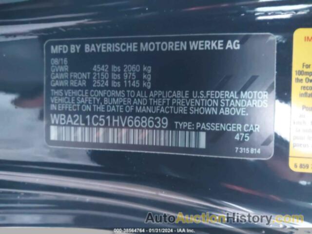 BMW M240I, WBA2L1C51HV668639