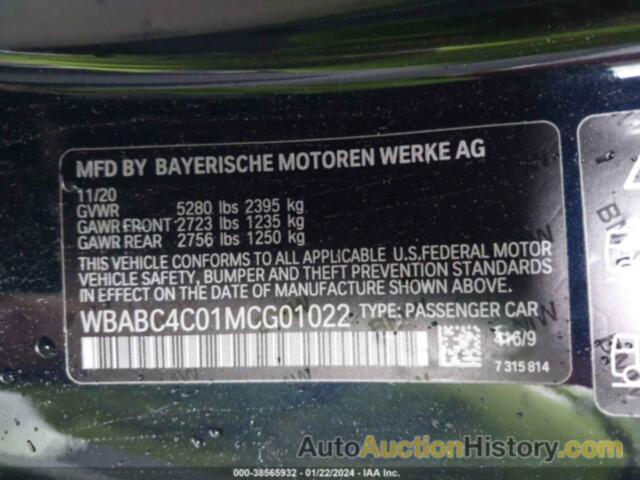 BMW M850I XDRIVE, WBABC4C01MCG01022