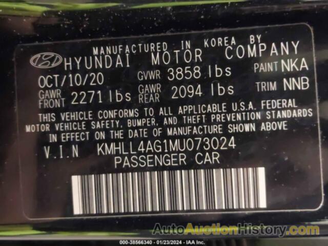 HYUNDAI ELANTRA SE, KMHLL4AG1MU073024