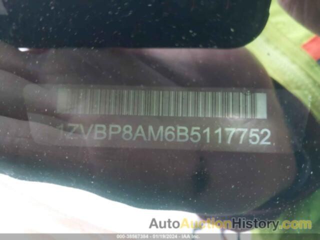 FORD MUSTANG V6, 1ZVBP8AM6B5117752