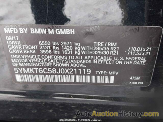 BMW X5 M, 5YMKT6C58J0X21119