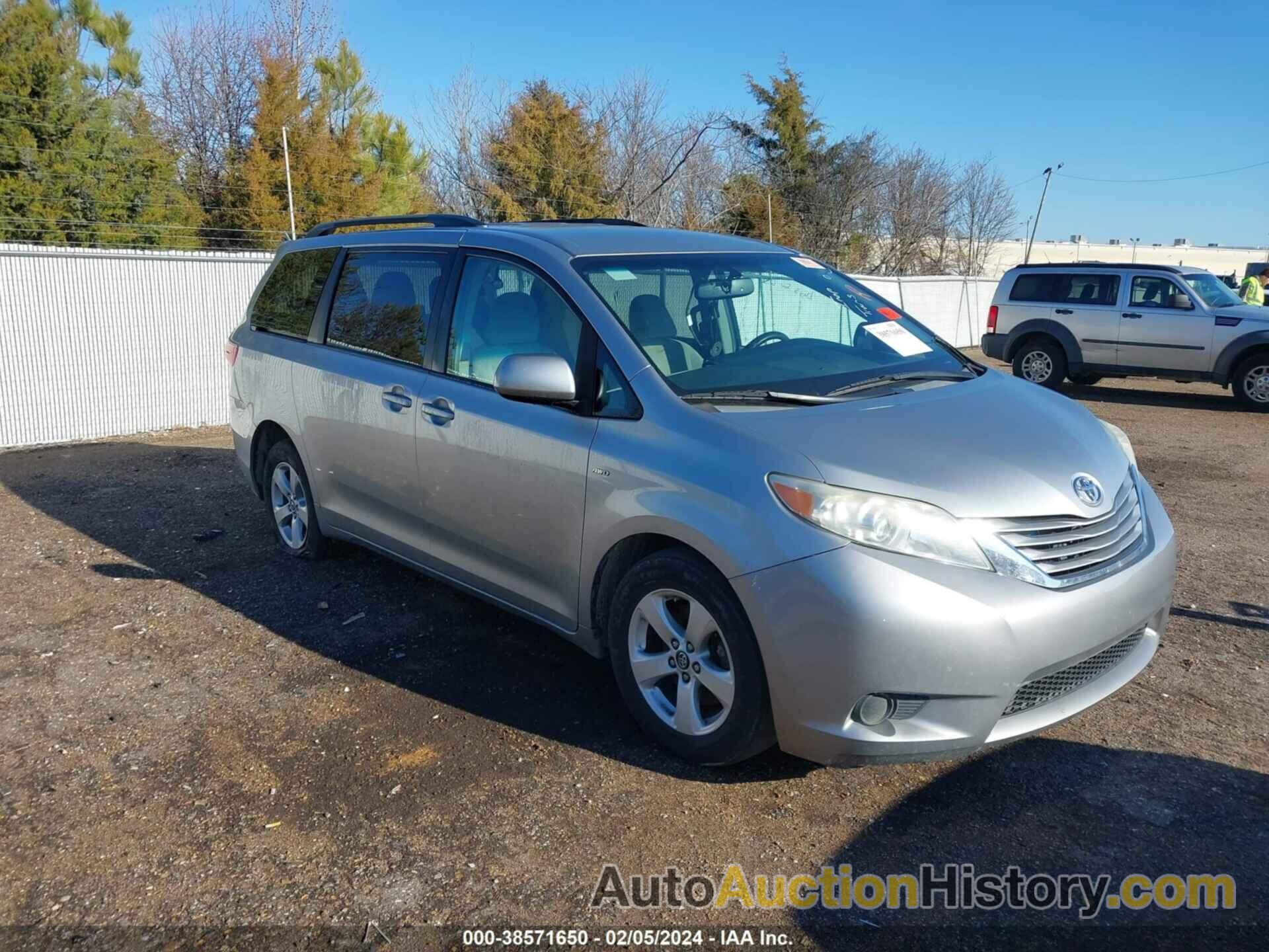 TOYOTA SIENNA LE 7 PASSENGER, 5TDJZ3DC6HS185759