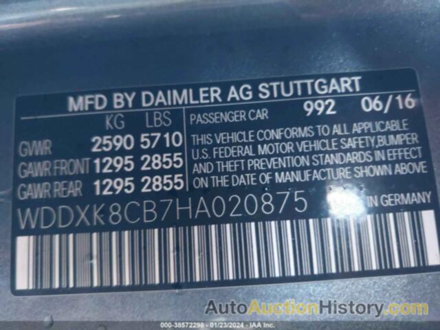 MERCEDES-BENZ S 550, WDDXK8CB7HA020875