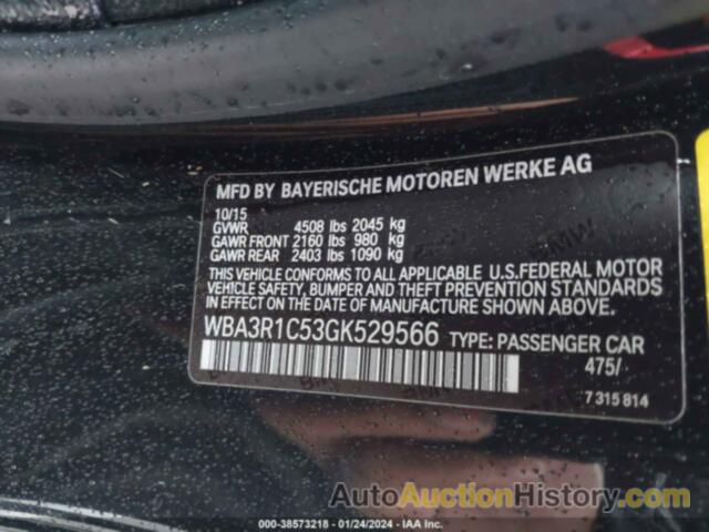 BMW 435 I, WBA3R1C53GK529566