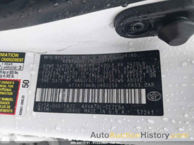 TOYOTA CAMRY L, 4T1A11AK8LU860258