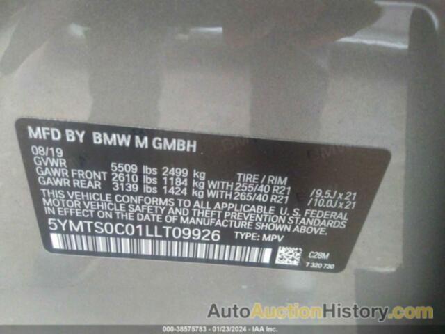 BMW X3 M COMPETITION, 5YMTS0C01LLT09926