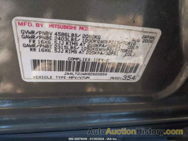 MITSUBISHI OUTLANDER ES, JA4LT21WX9Z600854