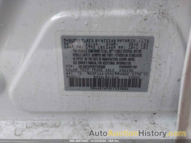 NISSAN SENTRA SR, 3N1AB7AP5EY335886