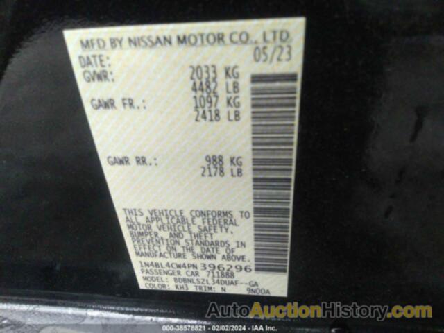 NISSAN ALTIMA SR INTELLIGENT AWD, 1N4BL4CW4PN396296