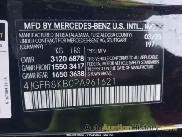 MERCEDES-BENZ AMG GLE 63 S 4MATIC, 4JGFB8KB0PA961621