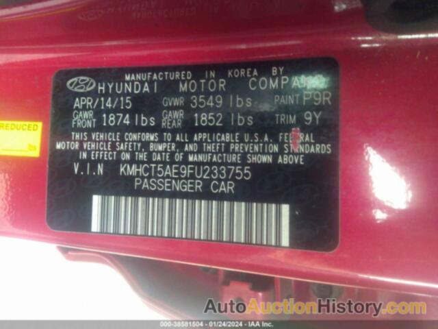 HYUNDAI ACCENT GS, KMHCT5AE9FU233755