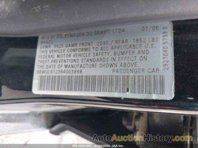 VOLKSWAGEN GOLF GLS, 9BWGL61J364003868