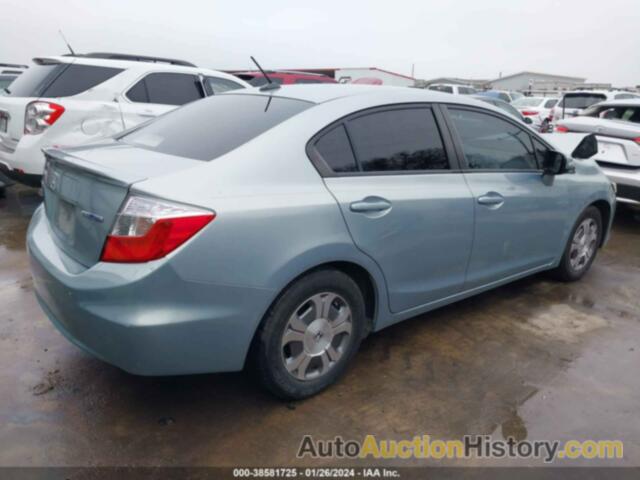 HONDA CIVIC HYBRID, JHMFB4F32CS007729