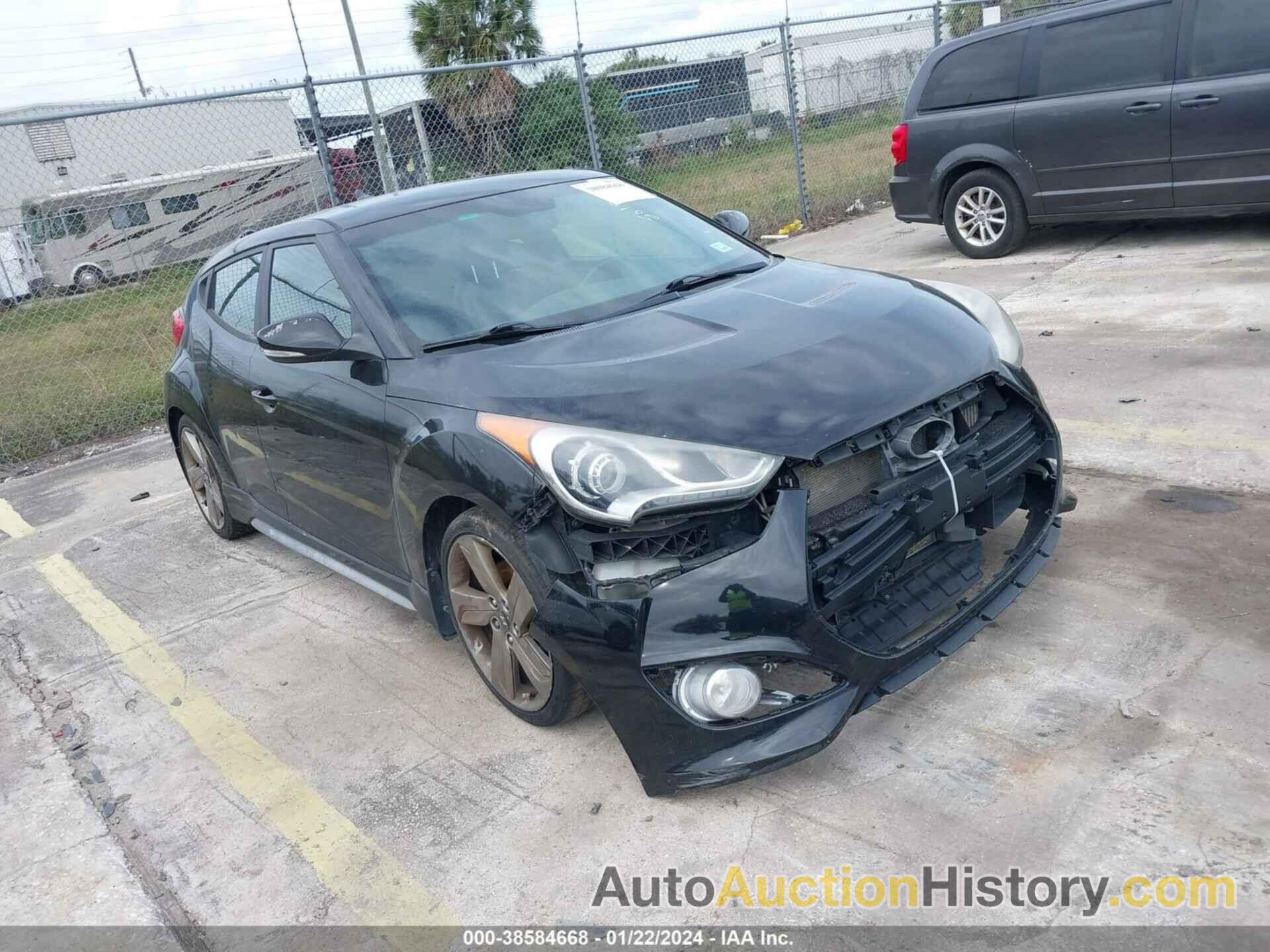 HYUNDAI VELOSTER TURBO W/BLACK, KMHTC6AE1DU171366