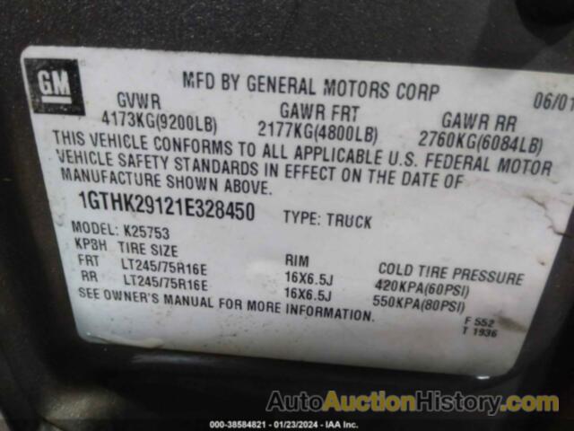 GMC SIERRA 2500HD SLE, 1GTHK29121E328450