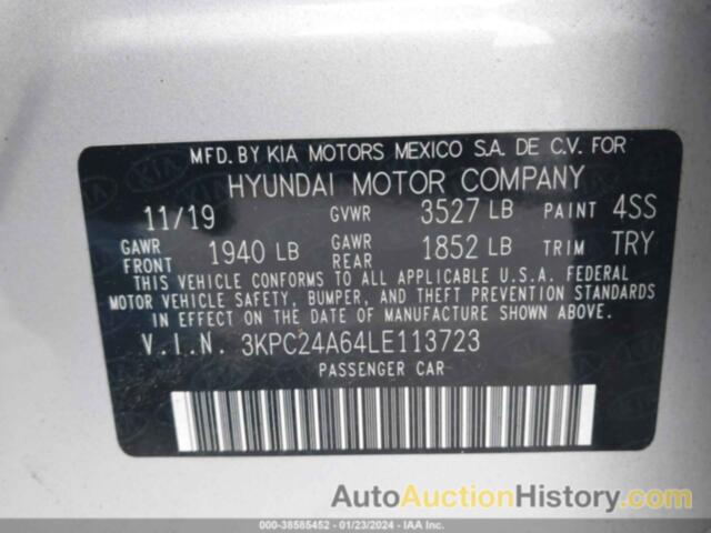 HYUNDAI ACCENT SE, 3KPC24A64LE113723