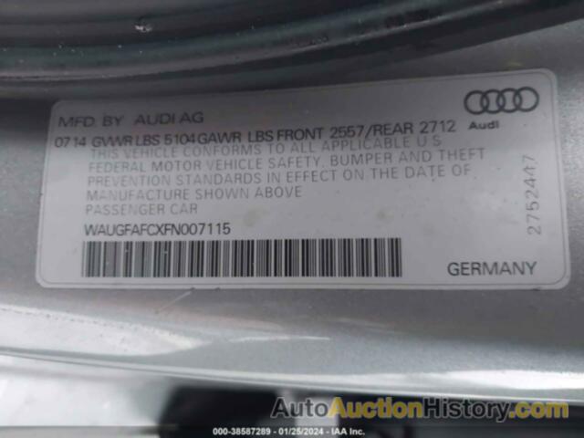 AUDI A6 2.0T PREMIUM, WAUGFAFCXFN007115