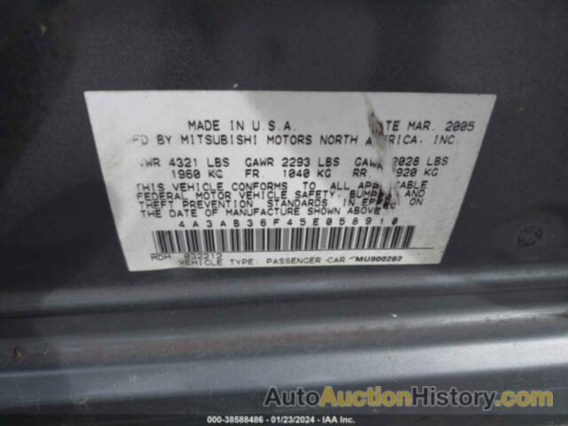 MITSUBISHI GALANT ES/SE, 4A3AB36F45E058910